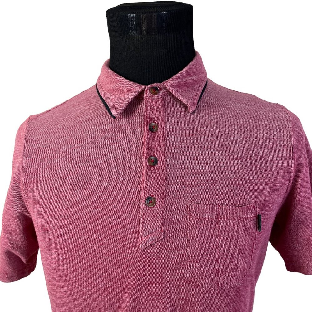 Oakley | Men's Red heather Short Sleeve Polo Shirt Size Small - Picture 3 of 7